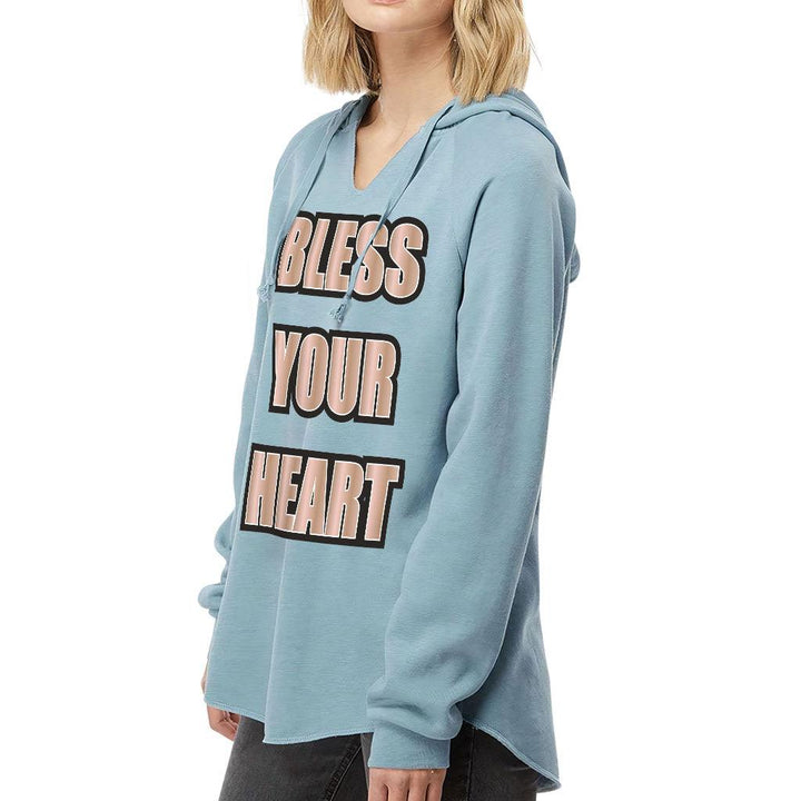 Bless Your Heart California Wave Wash Hoodie - Cool Hooded Sweatshirt - Inspirational Hoodie - MRSLM