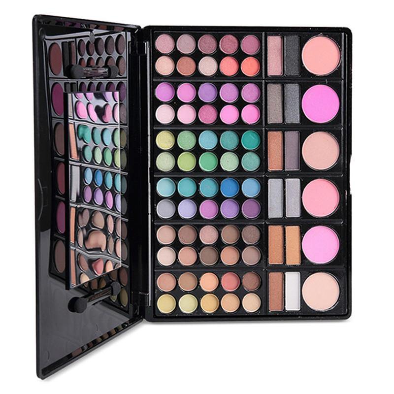 78 Colors Eyeshadow Palette Blusher Contour Powder Lip Gloss Eye Shadow Makeup Set - MRSLM