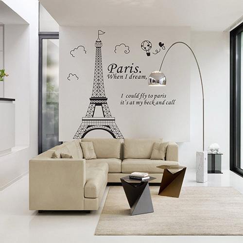 Fashion Eiffel Tower Letter Heart Wall Art Sticker Decal Home Bedroom DIY Decor - MRSLM