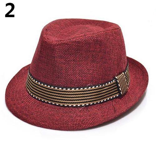 Unisex Kids' Fashion Cool Jazz Pitched Crown Short Brim Hat Cap Fedora Hat - MRSLM