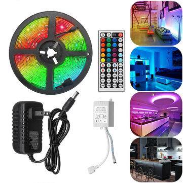 5M RGB 5050 Waterproof LED Strip Light SMD With 44 Key Remote Controller - MRSLM