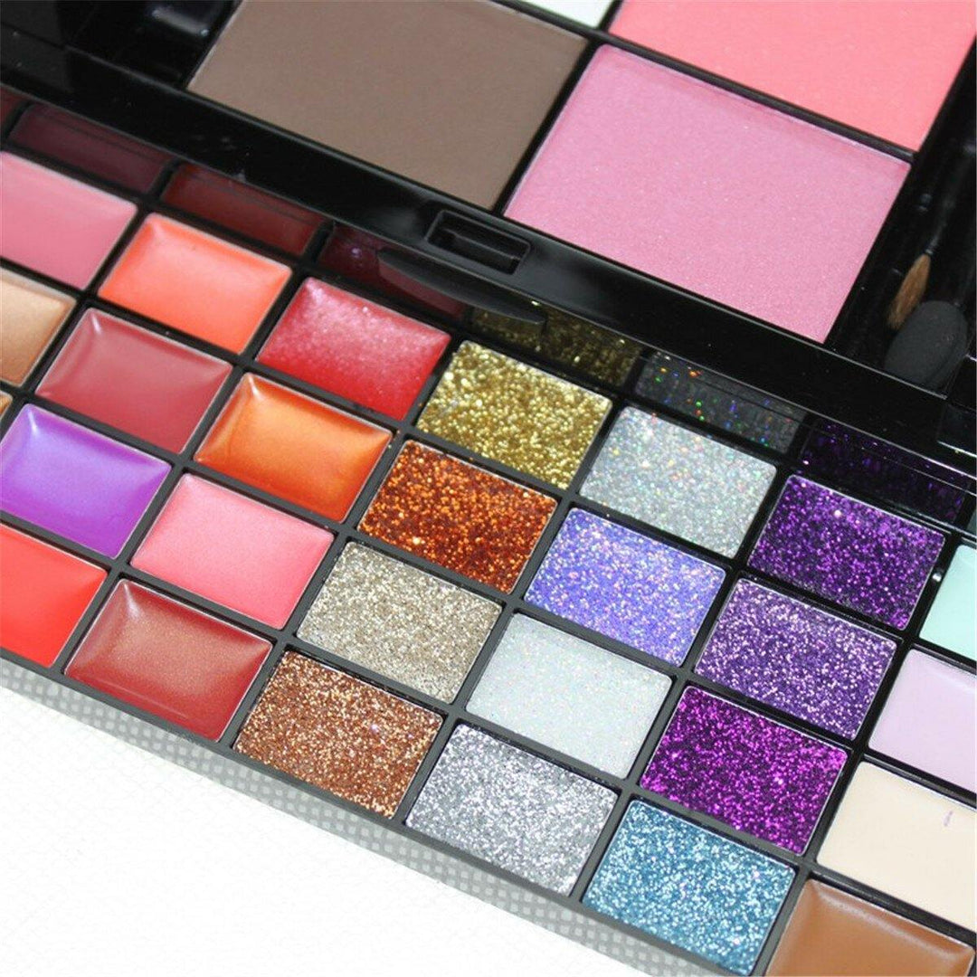 74 Color Eye Shadow Set Lip Gloss Blush Foundation Cream Glitter Eye Shadow Palette Makeup Set - MRSLM