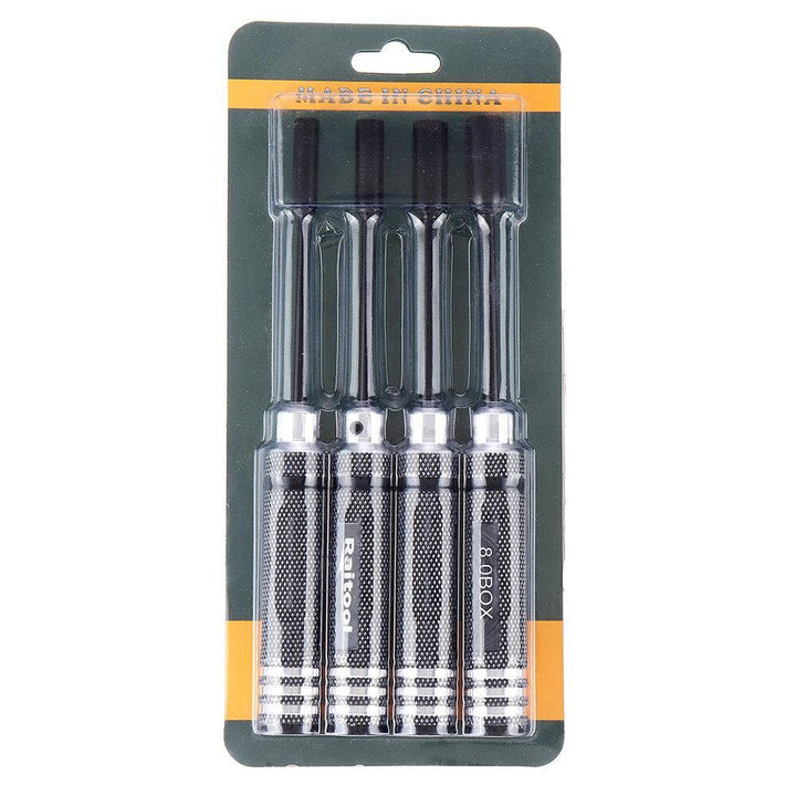 Raitool 4pcs 4.0/5.5/7.0/8.0mm Hex Screwdriver Tools NUT Key Socket Screwdriver Allen Screw Driver Set - MRSLM