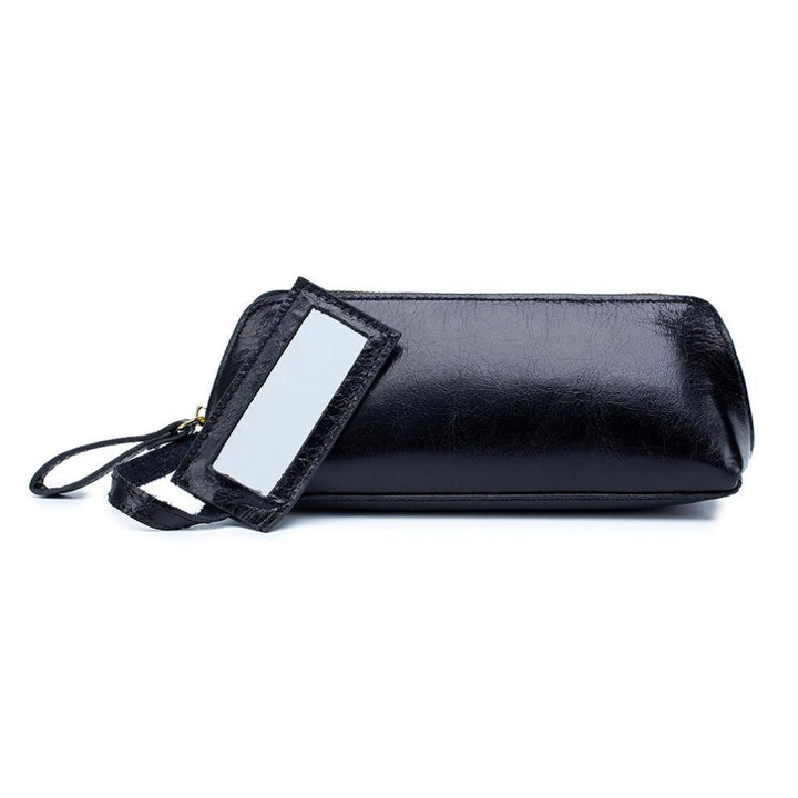 Portable female hand holding cosmetic bag - MRSLM