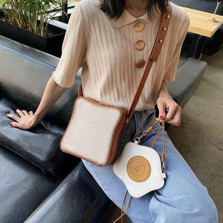 Personalized Creative Breakfast Bread Korean Fashion One-Shoulder Picture Bag - MRSLM