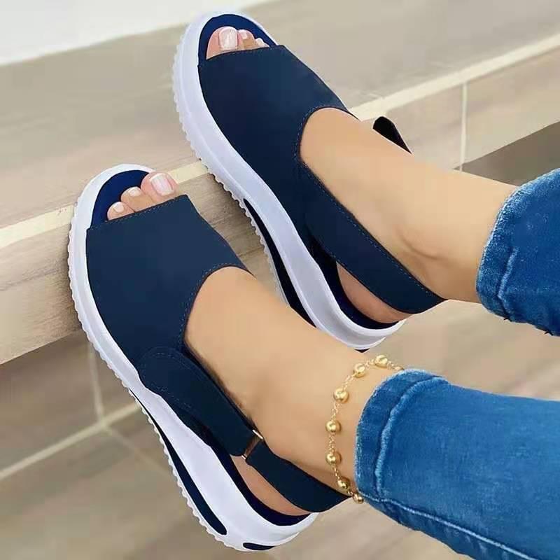 Velcro Casual Summer Women Sandals Fish Mouth Sandals - MRSLM