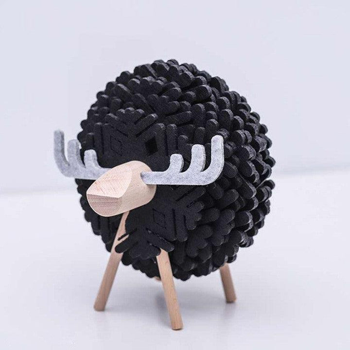 Sheep Elk Anti-Skid Absorbent Insulation Tea Ceremony Felt Coaster Japanese Style Creative Home Office - MRSLM