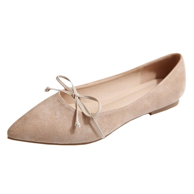 Pointed Toe Evening Shoes Flat Fairy Single Shoes Scoop Shoes Women's Shoes - MRSLM