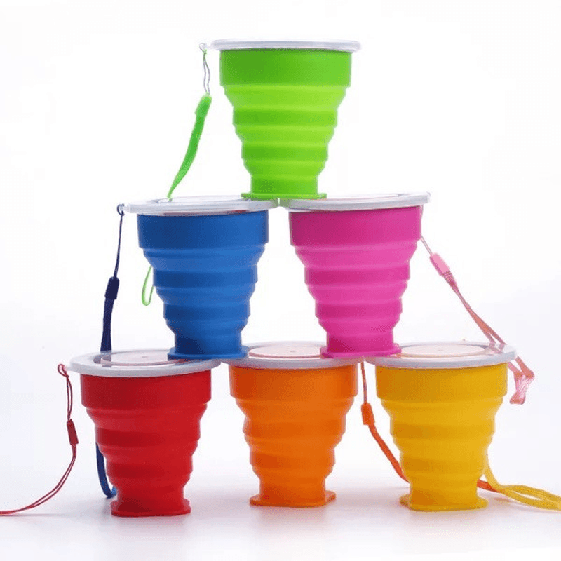 Portable Foldable Silicone Cups Creative Water Bottle Outdoor Sports Cup - MRSLM