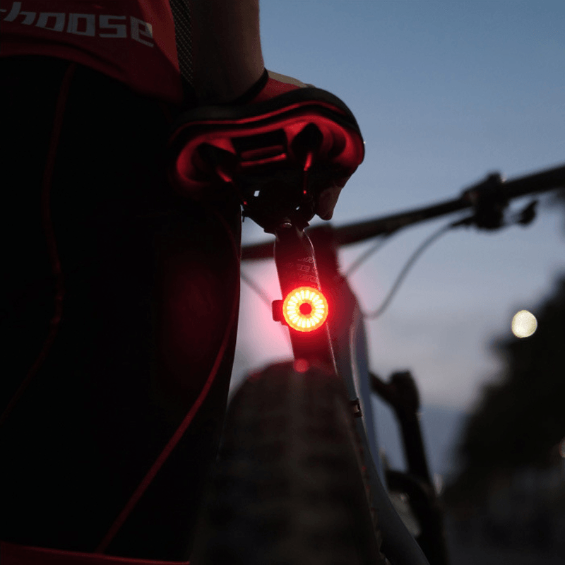 TWOOC 6-Modes Intelligent USB Charging Bicycle Brake Light Wireless Waterproof Cycle Brake Lamp Adjust Backpack Bike Lamp - MRSLM