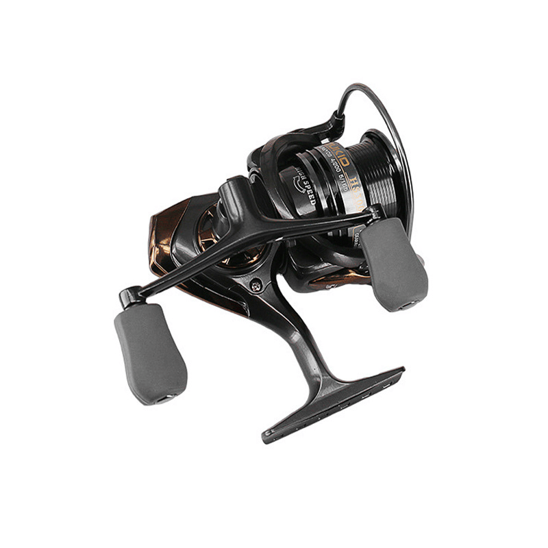 DEUKIO 7.1:1 Speed Ratio 5+1BB Double Grip Swing Arm Spinning Reel Fishing Reel Shallow Line Cup Metal Line Cup - MRSLM