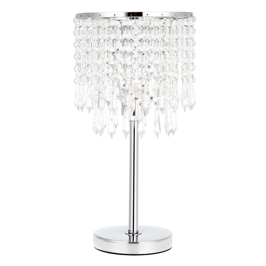 Crystal Table Pendant Lamps Bedroom Modern Wedding Decoration Dimmable Desk Lamp for Bedside Living Room Lighting - MRSLM