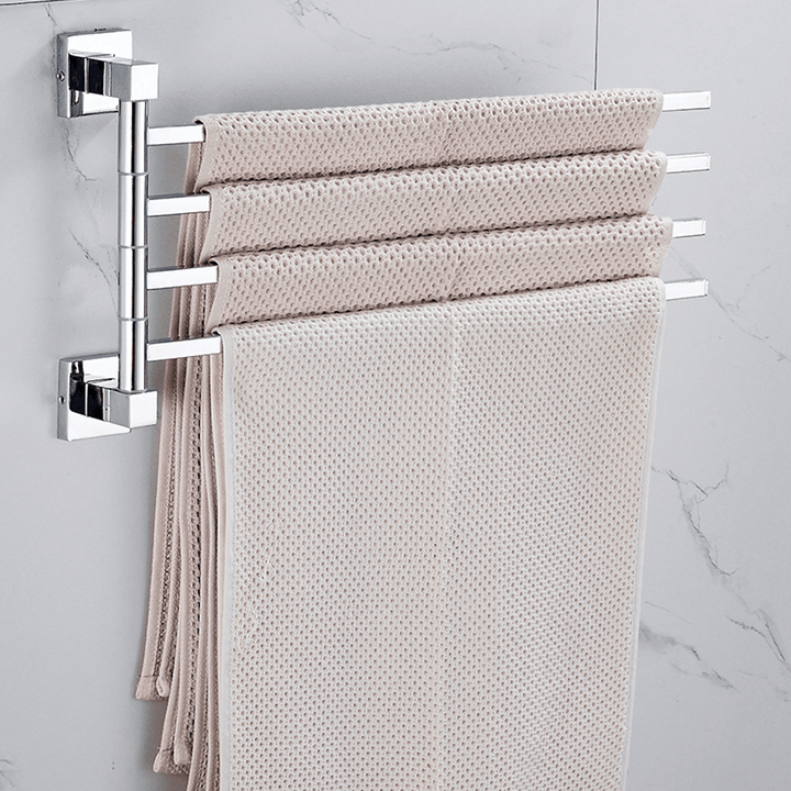 2/3/4 Poles Stainless Stainless Steel Rotating Towel Rack Bath Rail Hanger Towel Holder - MRSLM