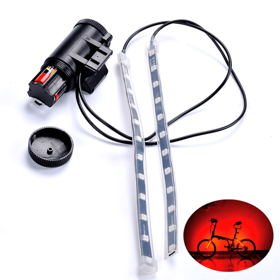 BIKIGHT MTB Bicycle Fork Light Strip Light Bar 12 LED 8 Modes Waterproof Wheel Lamp - MRSLM