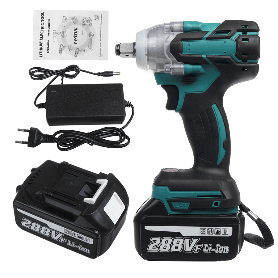 VIOLEWORKS 288VF 1/2'' Electric Cordless Brushless Impact Wrench with 1/2 Battery - MRSLM