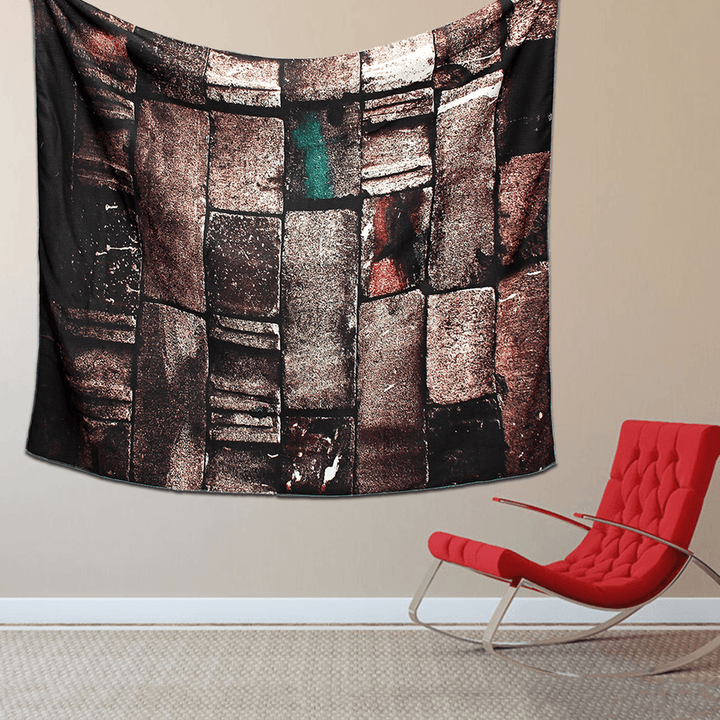 Hanging Tapestry Retro Art 3D Brick Stone Printed Bedroom Home Dorm Wall Decorations - MRSLM