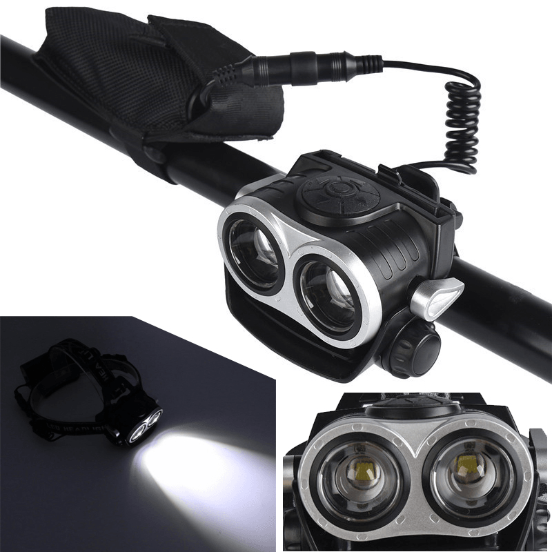 XANES DL11 1200LM 2T6 LED Bike Bicycle Front Light Zoomable Cycling Motorcycle Electiric Scooter Waterproof Headlamp - MRSLM