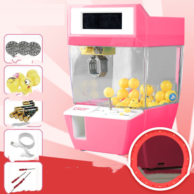 The Same Alarm Clock, Children'S Candy, Mini Grab Doll Machine, Clip Doll Machine, Game Machine - MRSLM