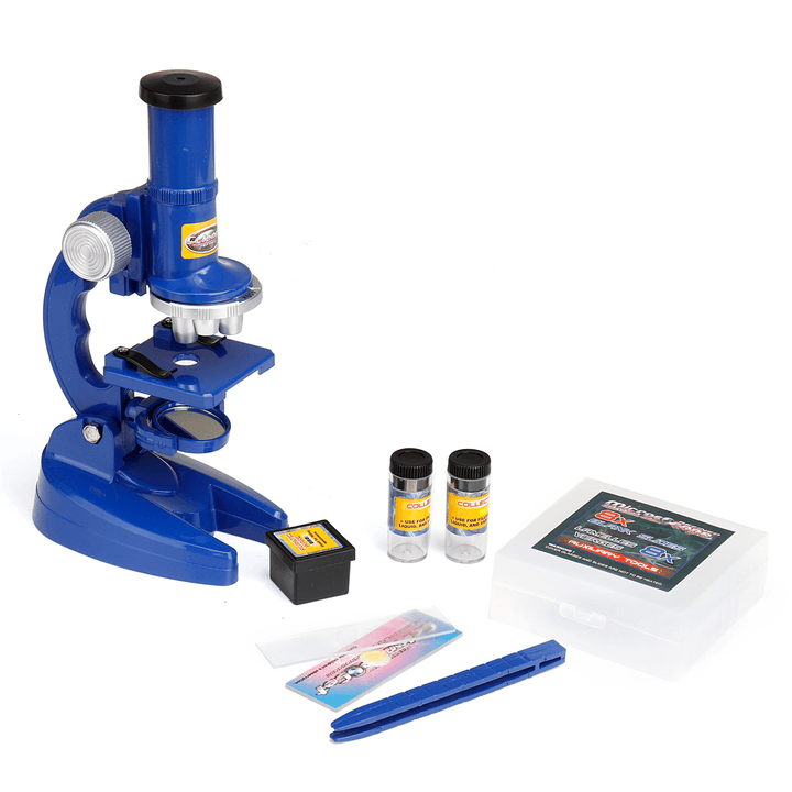 100X/200X/450X Educational Initial Beginner Biological Microscope Kit Beginner Starter Scientific Educational Experiment Microscope Set Students' Biological Microscope for Kids Gifts - MRSLM