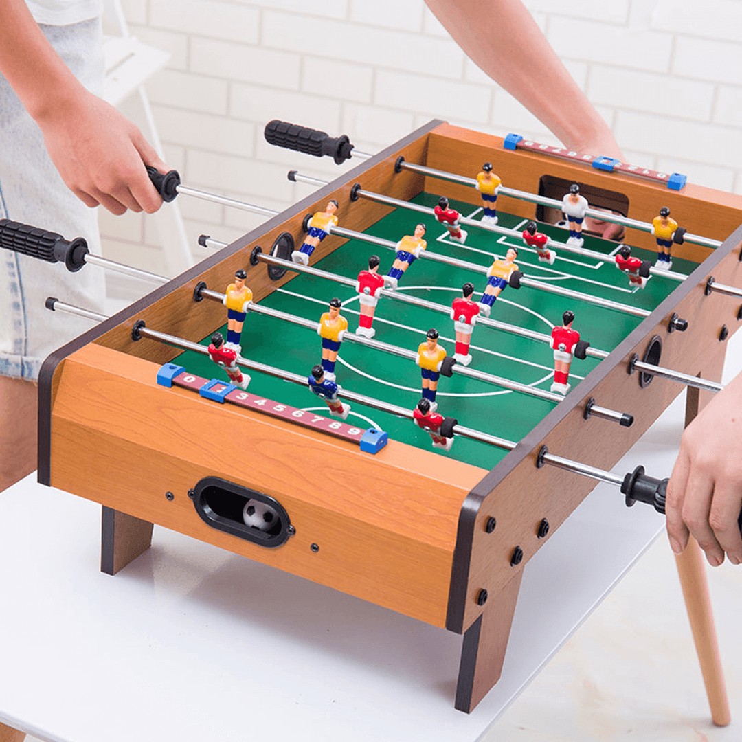 50X25X12.5Cm Football Table Game Wooden Soccer Game Tabletop Foosball Sports Family Activities - MRSLM