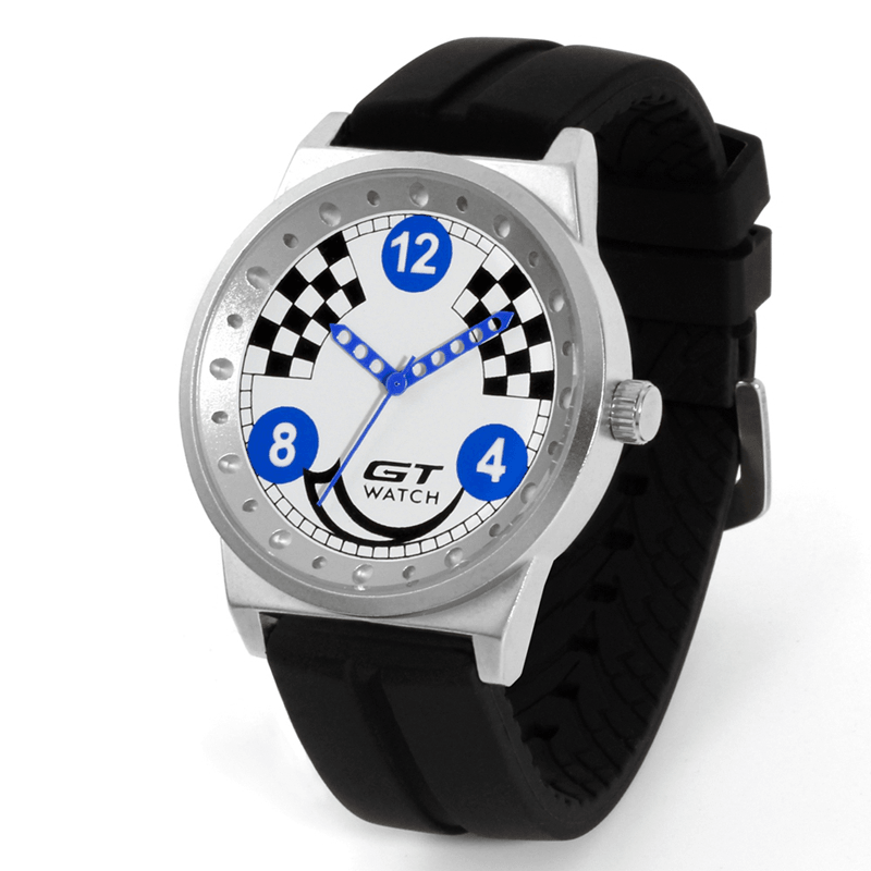 GT 002 Sport Fashion Casual Silica Gel Watch Band Car Racing Style Men Quartz Wrist Watch - MRSLM