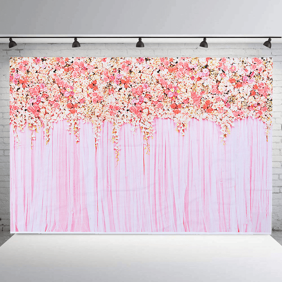 Rose Flower Wall Photography Backdrop Wedding Decorations Background Engagement Valentine Prop - MRSLM