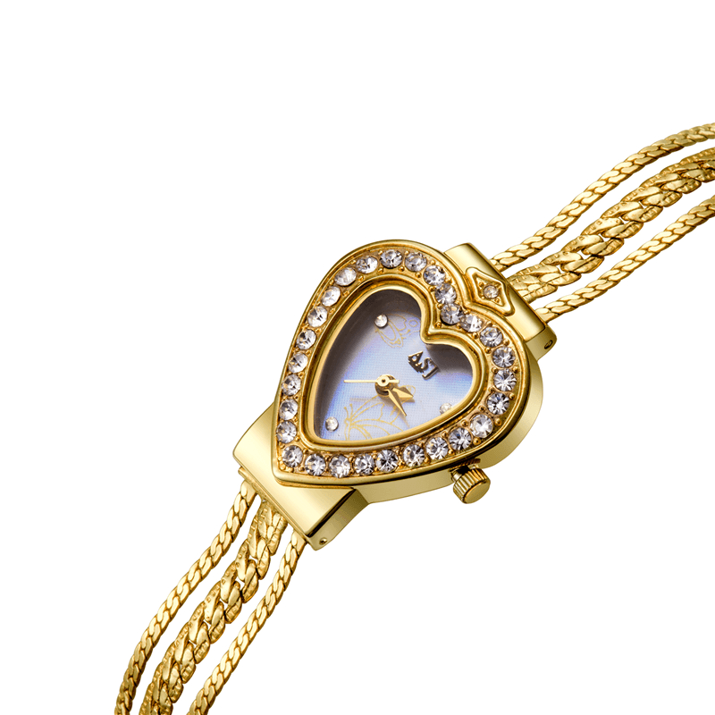 ASJ Fashion Heart-Shaped Women Quartz Watch Bracelet Wristwatch - MRSLM