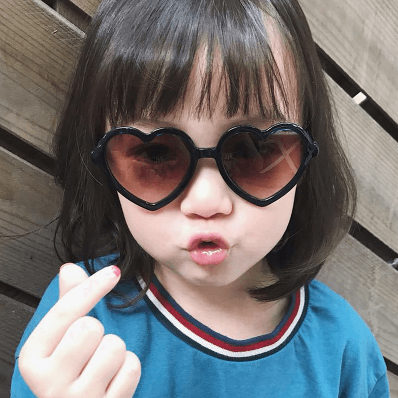 Girl Cute European and American Colorful Sunglasses with Heart Sunglasses - MRSLM