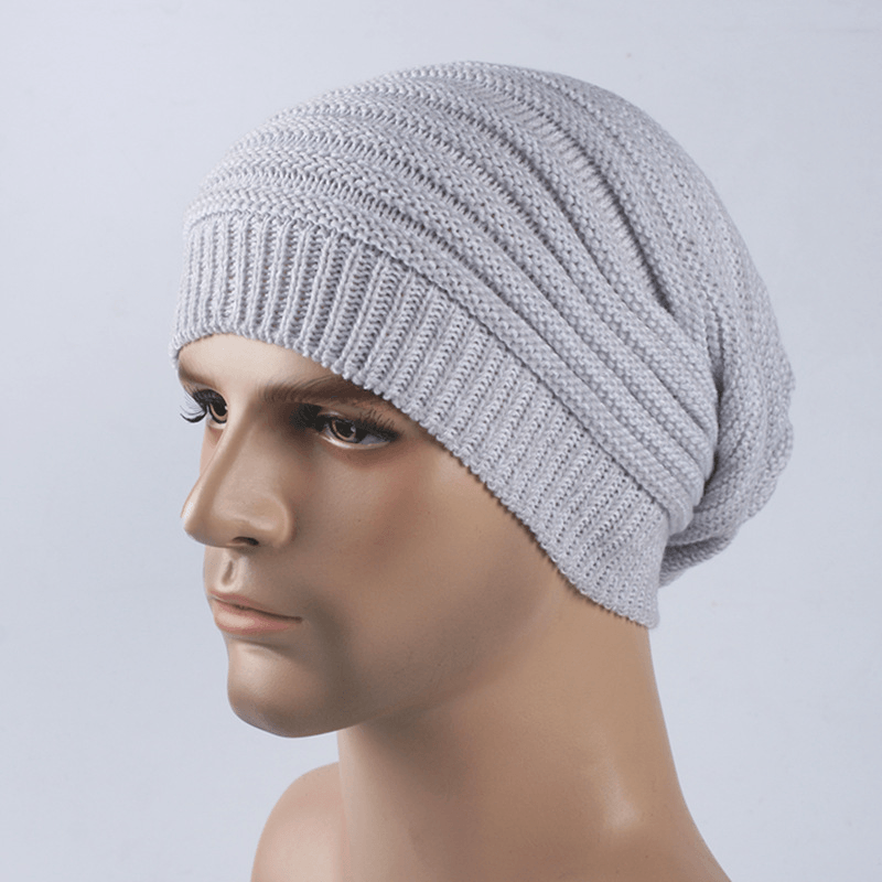 Two-Color Melaleuca Folds Men'S and Women'S Autumn and Winter Warm Woolen Hat - MRSLM