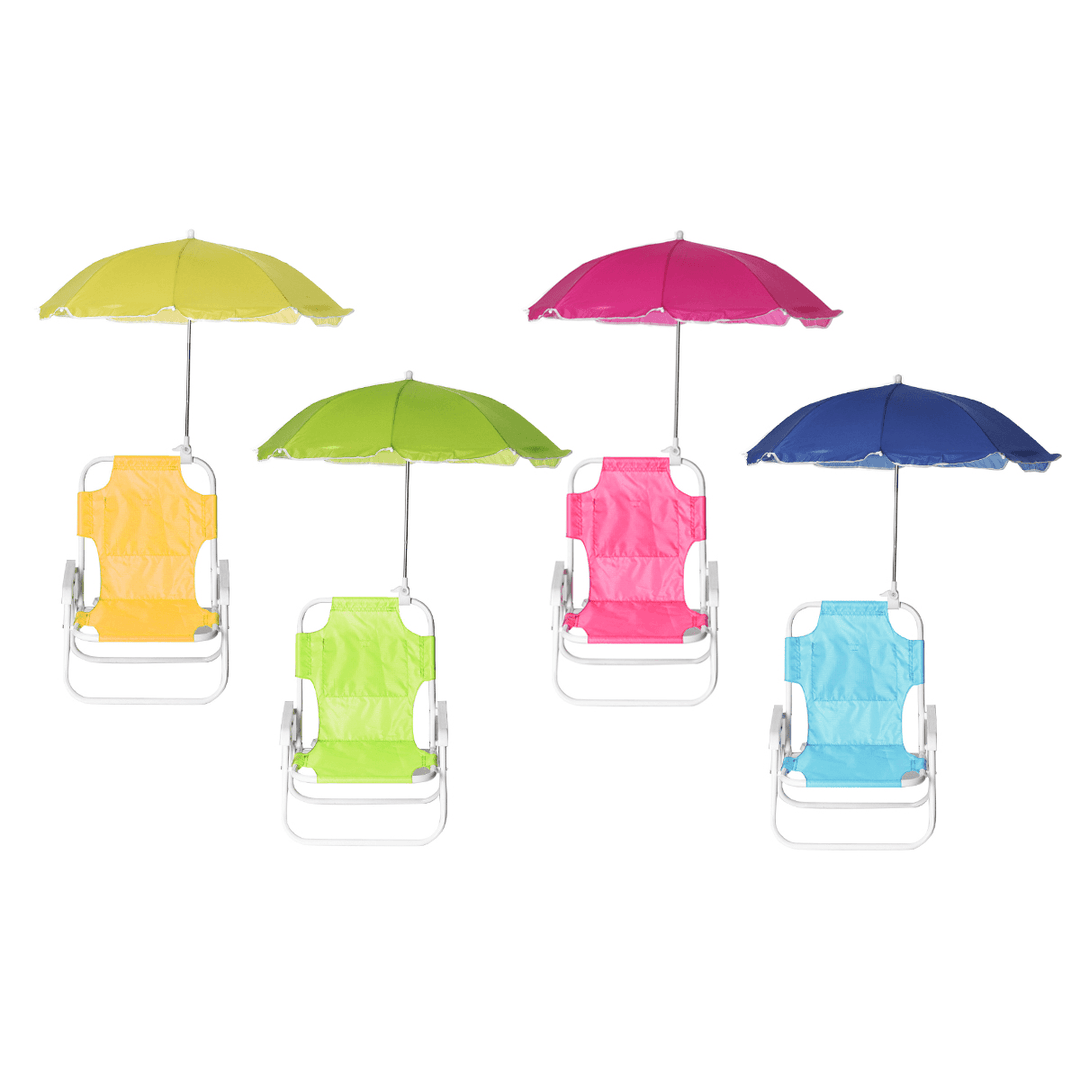 Outdoor Child Beach Chair Folding Chair with Umbrella and behind Pocket - MRSLM