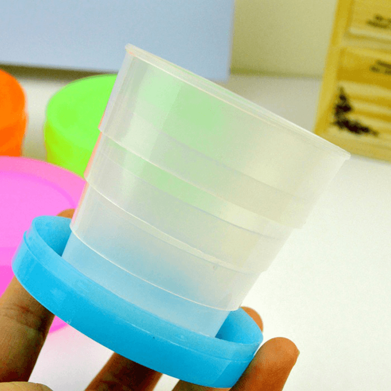 Plastic Outdoor Folding Water Cup Camping Hiking Folding Drinking Cup - MRSLM