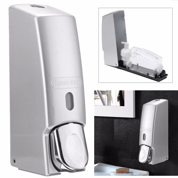 600Ml Bathroom Kitchen Soap Dispenser Gel Lotion Bottle Pump Shower Shampoo Storage Wall Mounted - MRSLM