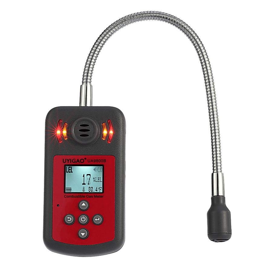 UYIGAO UA9800B LCD Digital Combustible Gas Detector Automotive Gas Leak Meter Location Determine Diagnostic-Tool with Sound Light Alarm - MRSLM