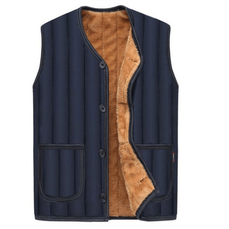 Men'S Waistcoat Sleeveless Padded Cotton Vest - MRSLM