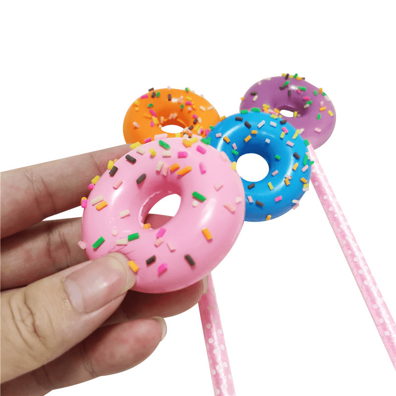 Squishy Pen Cap with Ballpoint Pen Kids Educational Toys Gift Decor Collection with Packaging - MRSLM