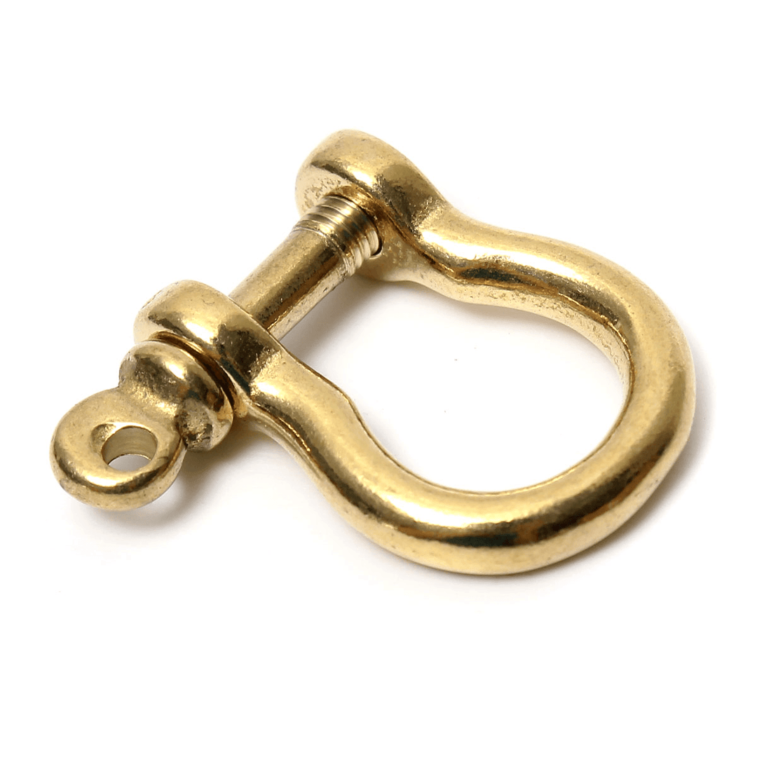 Brass Ring Bow Shackle Joint Connect Key Chain Hook Buckle DIY Leather Craft Hardware - MRSLM