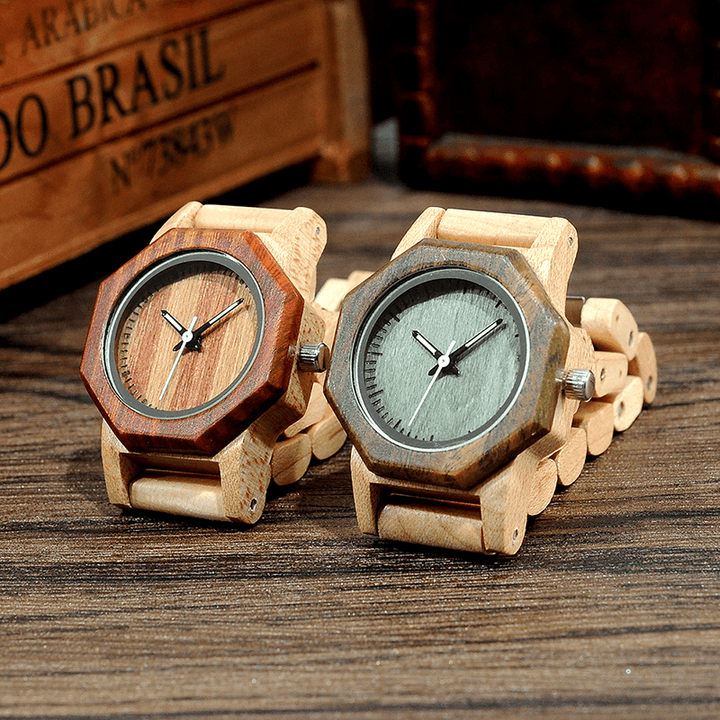 BOBO BIRD M25 Lightweight Fashionable Wooden Wrist Watch Small Dial Quartz Watch - MRSLM