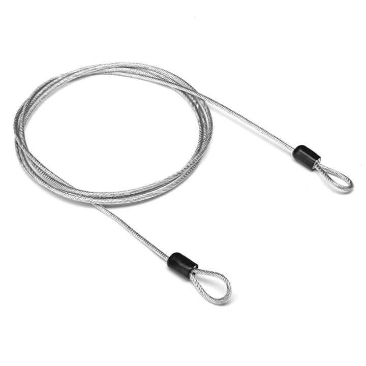 59 Inch Steel Wire Security Loop Cable Lightweight Bicycle Scooter U-Lock Rope 49 Strands - MRSLM