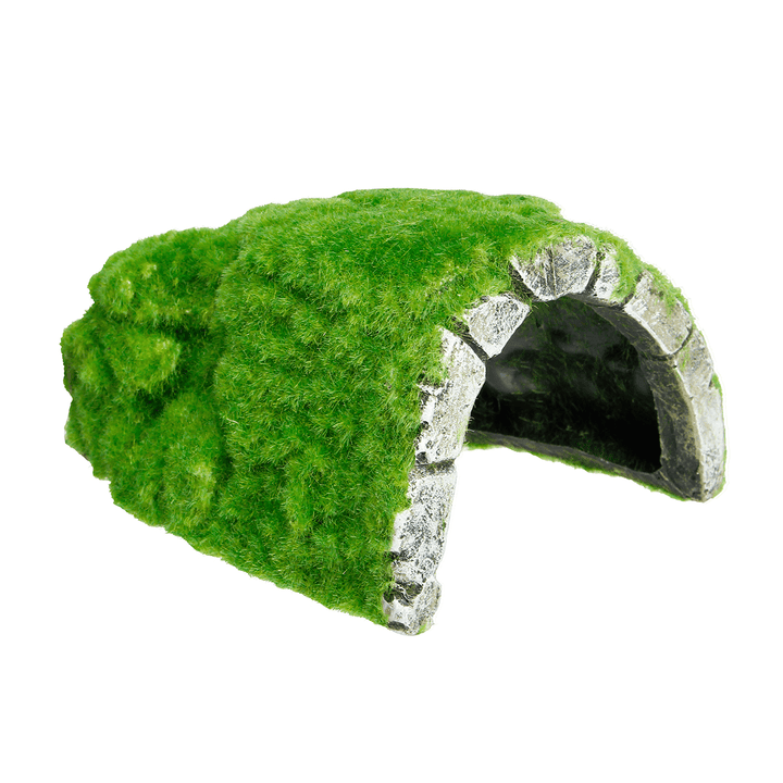 Reptile Habitat Fish Tank Hiding Cave Resin Turtle Basking Decorations Ornament - MRSLM