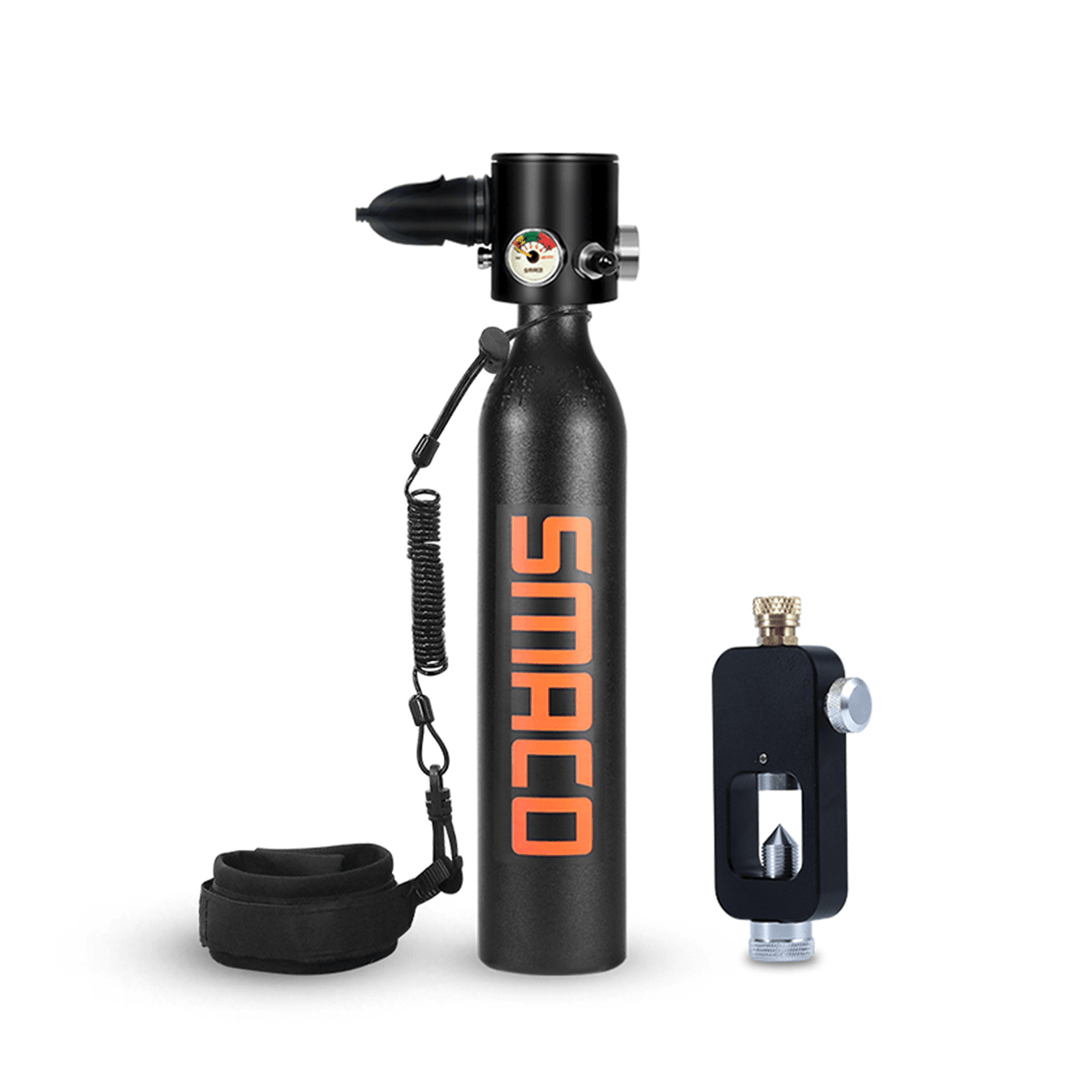 SMACO Scuba Diving Reserve Air Tank Set Hand Pump Oxygen Cylinder Mini Operated Pump AB - MRSLM