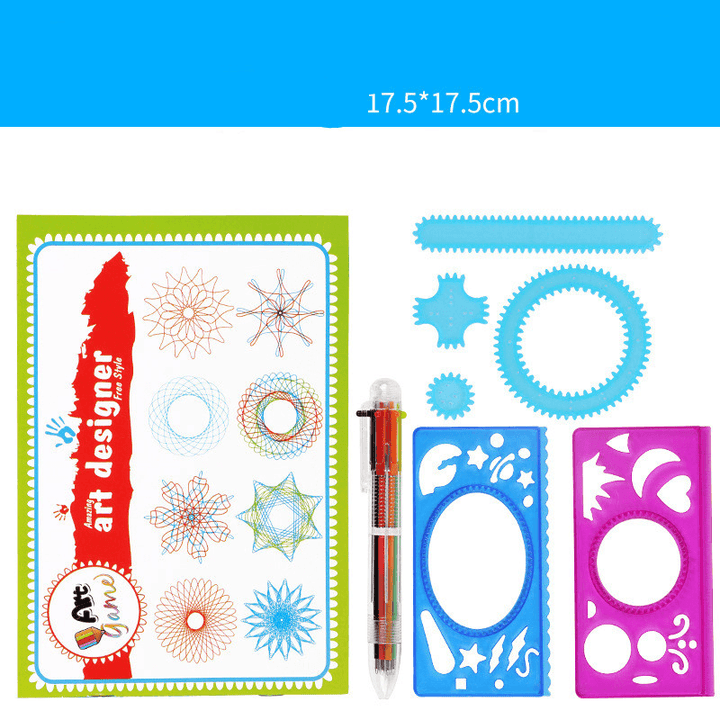 Children'S Art Painting Template Ruler Wanhua Ruler Teaching Stationery Drawing Floor Large Graffiti Set - MRSLM