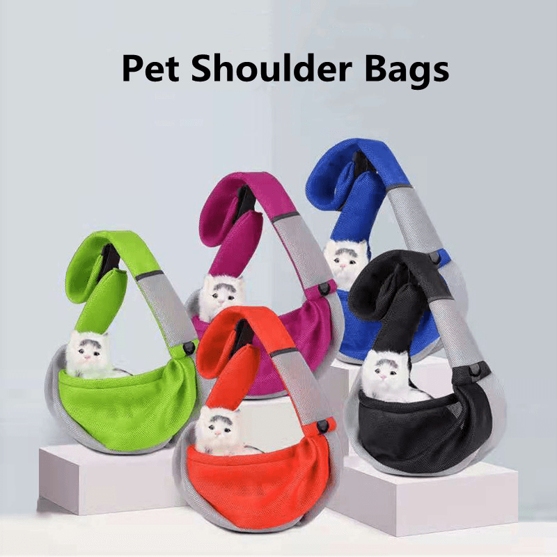 Pet Shoulder Bags Oxford Fabric and Polyester Adjustable Shoulder Straps Suitable for Small Pets - MRSLM