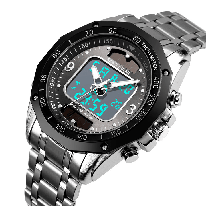 SKMEI 1493 Fashion Men Digital Quartz Watch 3ATM Waterproof Luminous Display Dual Display Watch - MRSLM