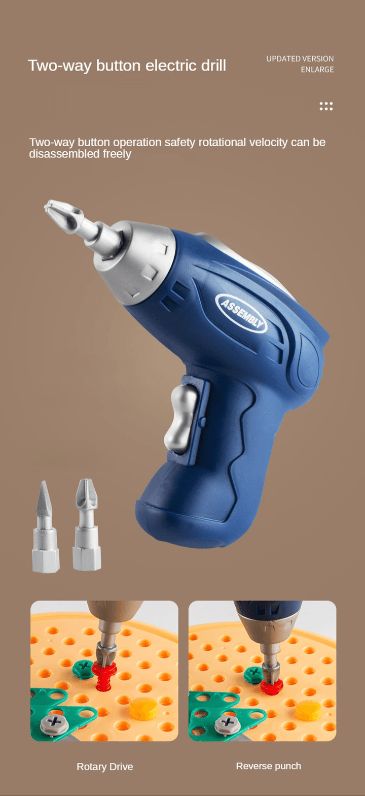 Electric Drill Screwing Screw Boy Toy - MRSLM