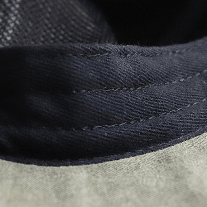 Men Short Brim Distressed Worn Hole Beret Flat Cap Retro Adjustable Breathable Forward Cap Newsboy Hat - MRSLM