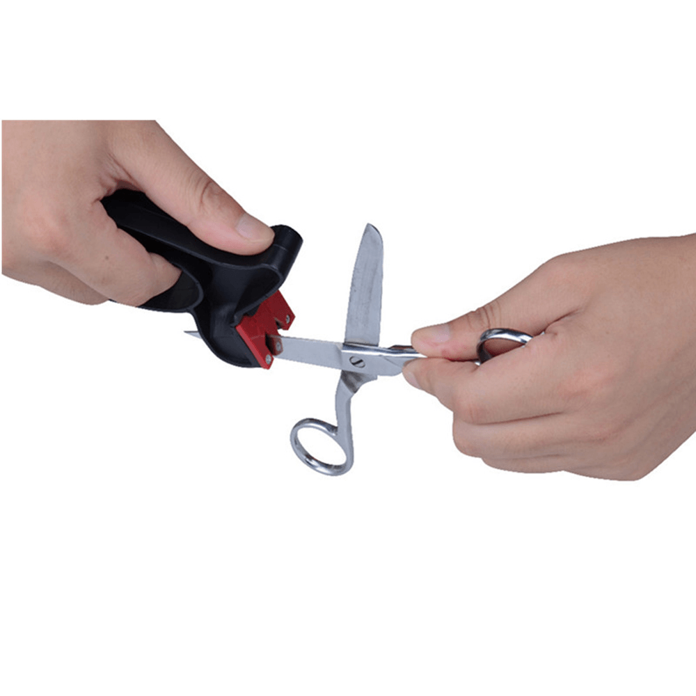 2 in 1 Handheld Cutter Scissor Blade Sharpeners Kitchen Sharpening Stone Dual Sim Card Slot Grindstone for Edge Pro Cutters Sharpener - MRSLM