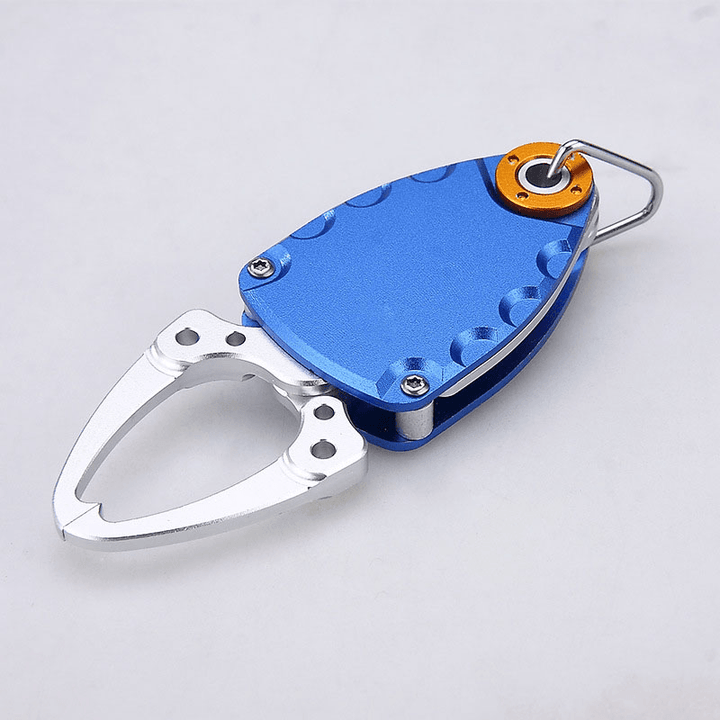 ZANLURE Space Aluminum Mini Fish Controller Outdoor Portable Fishing Pliers Fishing Trap Fishing Tools-Sliver/Black/Blue - MRSLM