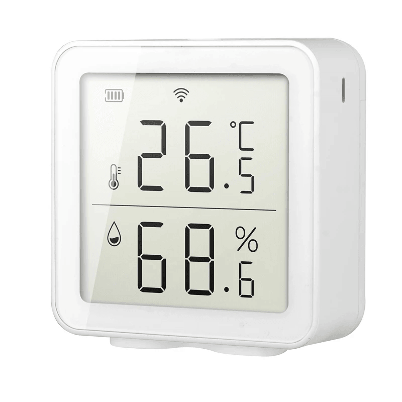 Tuya WIFI Temperature Humidity Smart Sensor Clock Digital Display Remote Control Thermometer Support Alexa Google Assistant - MRSLM