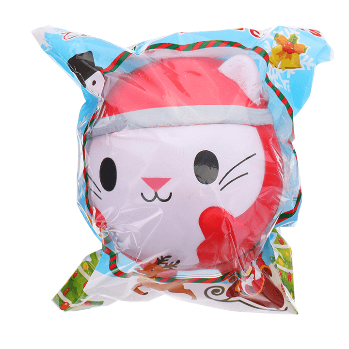 Chameleon Christmas Cat Doll Squishy 12X10X10Cm Slow Rising with Packaging Collection Gift Soft Toy - MRSLM