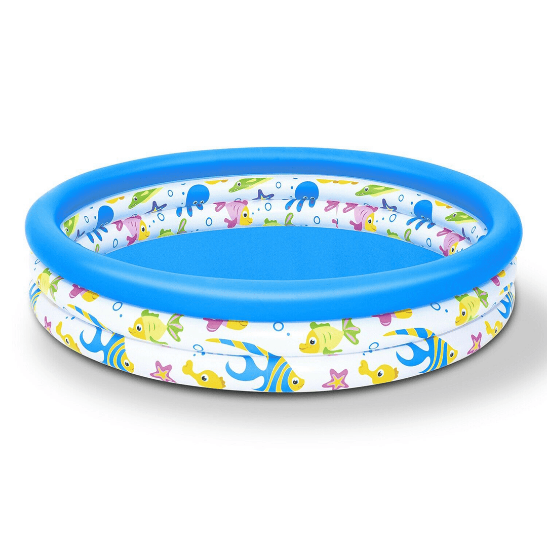 122X25Cm Children Summer Outdoor Bathing Tub Baby Toddler Paddling Inflatable round Swimming Pool Kids - MRSLM